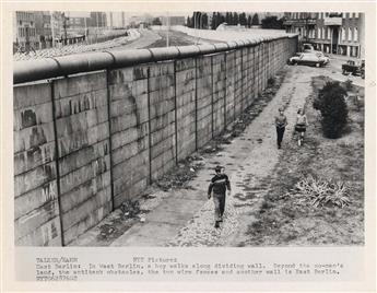 (THE BERLIN WALL--EAST & WEST GERMANY) Group of 78 press photographs of the Berlin Wall made during the Cold War.